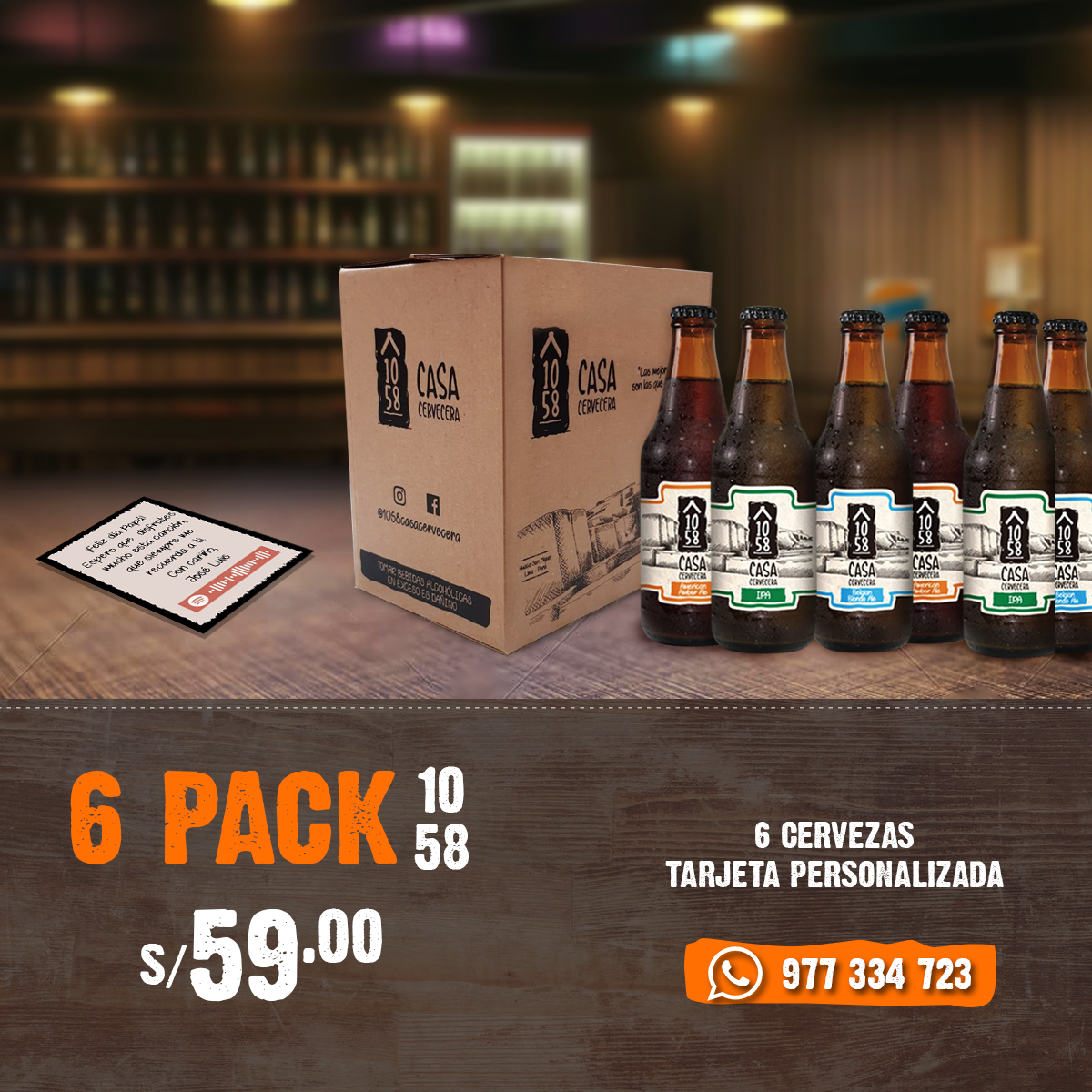 6 pack caja 59